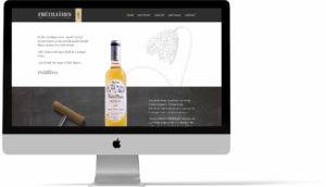 Site web de Frétillères Wines sur ordinateur